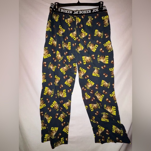 Joe Boxer Black Pajama Pants with I Love my Nuts Design - Picture 5 of 7